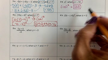 Video Notes:  Evaluating Expressions day 2