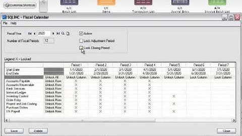 Sage 300 ERP - Locking Fiscal Periods