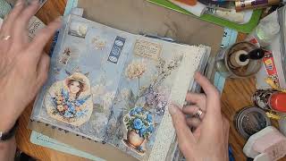 Blue Junk Journal flip through 
