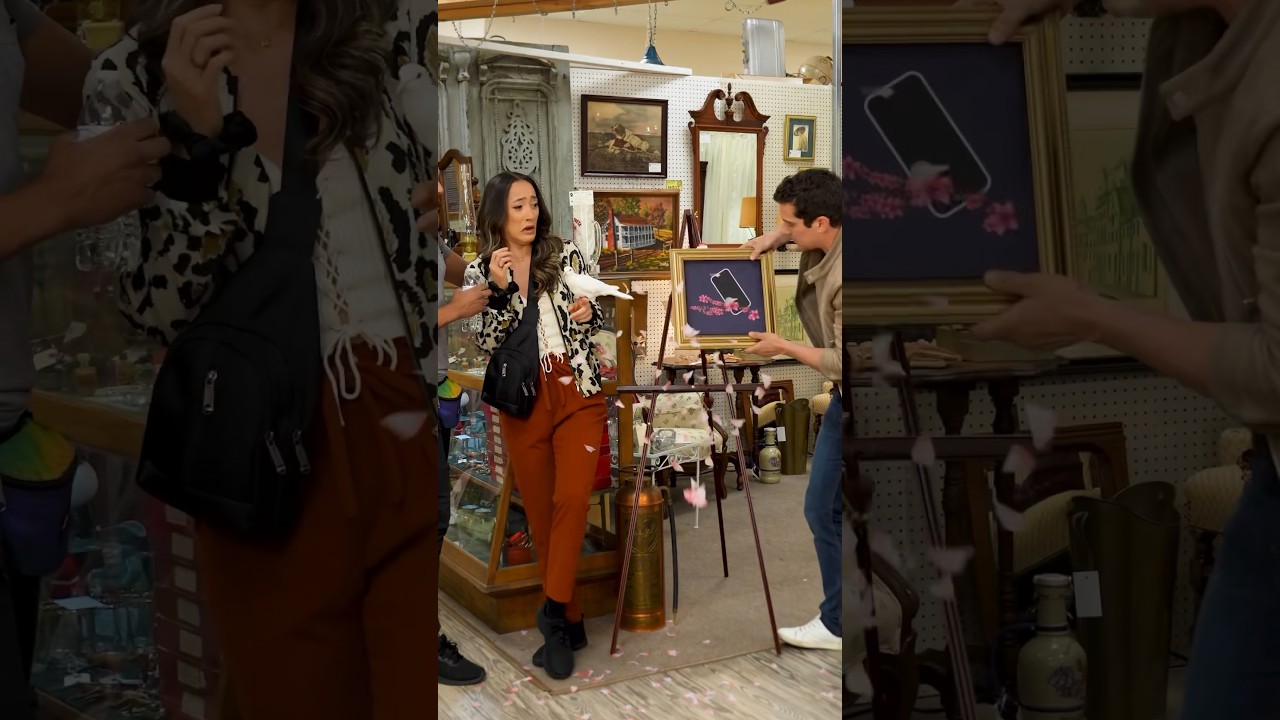 Волшебница превращает свой телефон в картину 😳