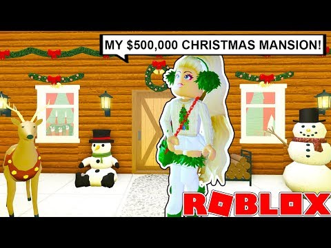 Repeat Building A Christmas Mansion In Bloxburg Roblox By