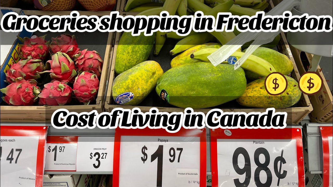 Groceries & household items shopping in Fredericton Cost of living in