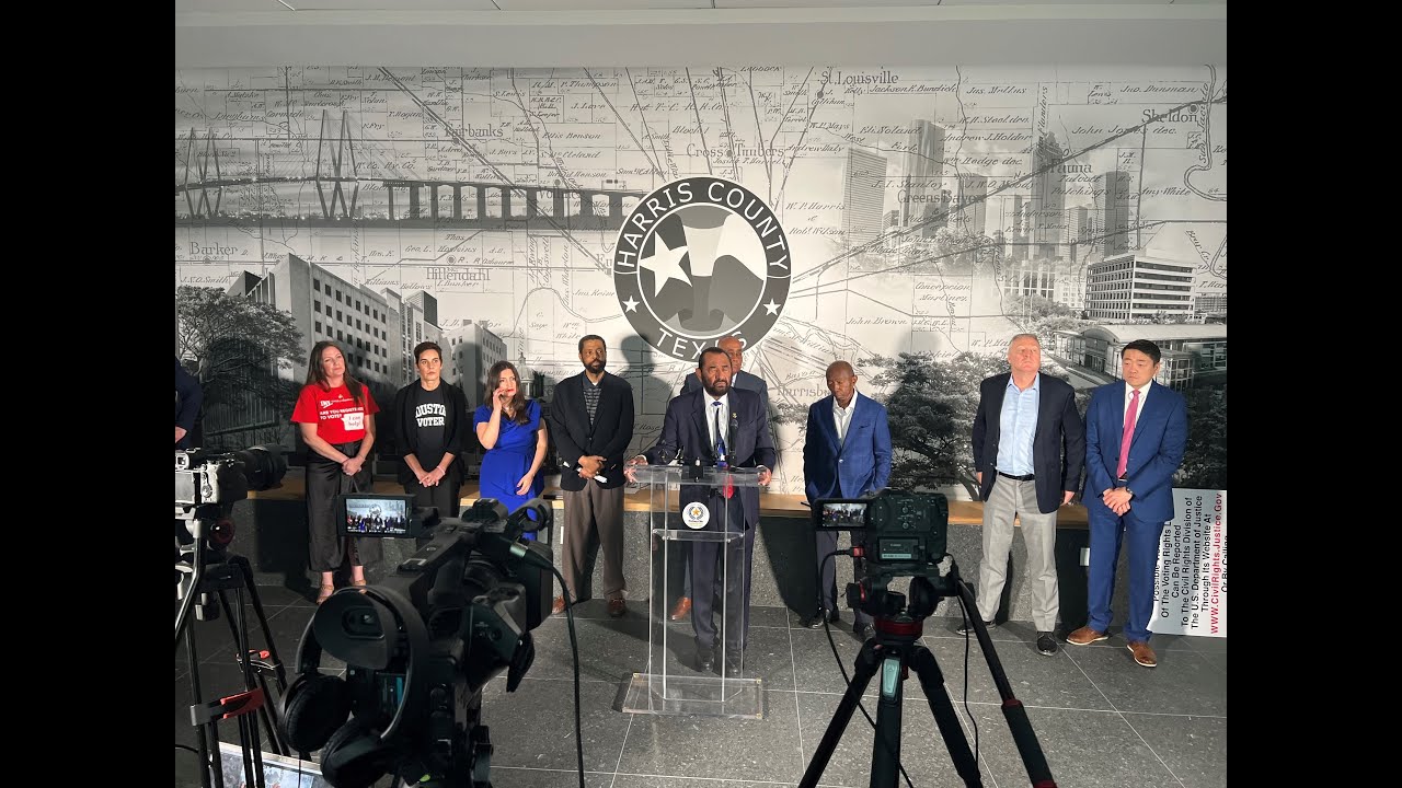 Cong. Al Green, Comr. Rodney Ellis & Officials Address U.S. Justice Department Monitoring Polling