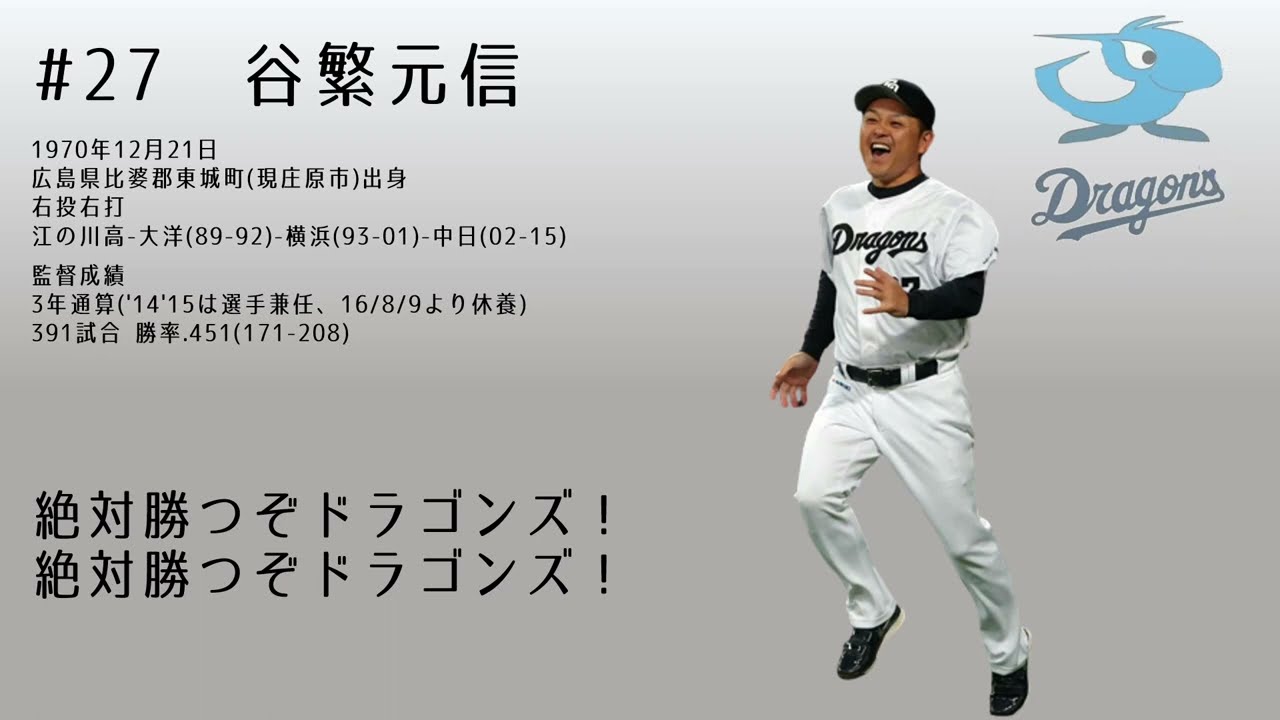 谷繁元信応援歌メドレー Youtube