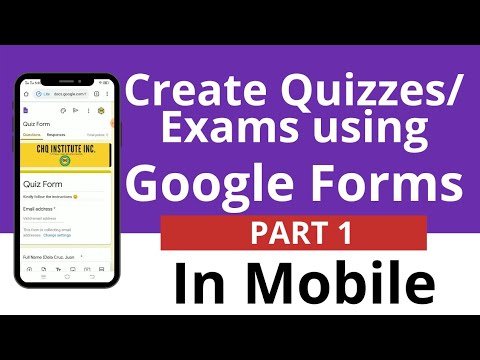 Part 1- How to Create Quizzes/Exams in Google forms using Mobile - YouTube