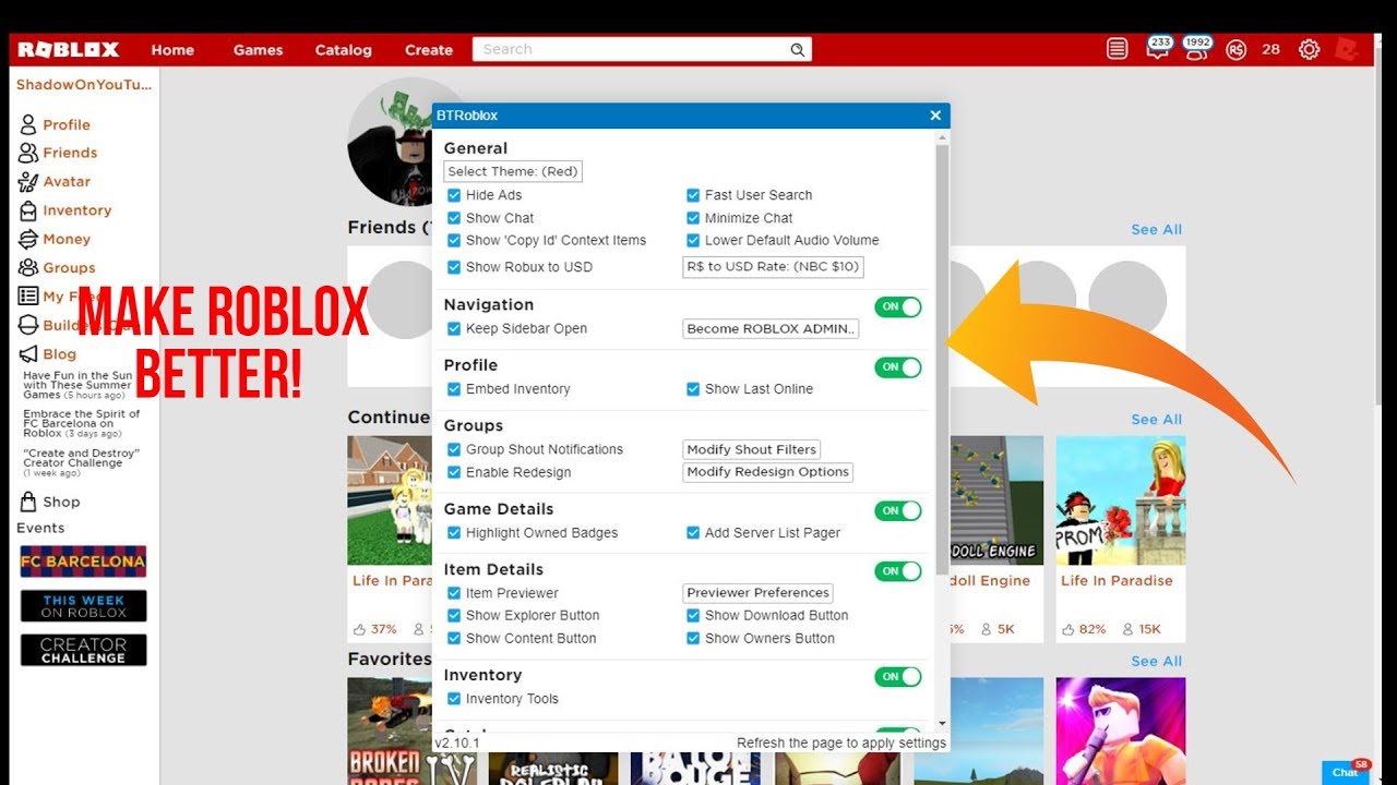 You Can Use This Chrome Extension To Make Roblox Better Roblox Youtube - make roblox better plugin