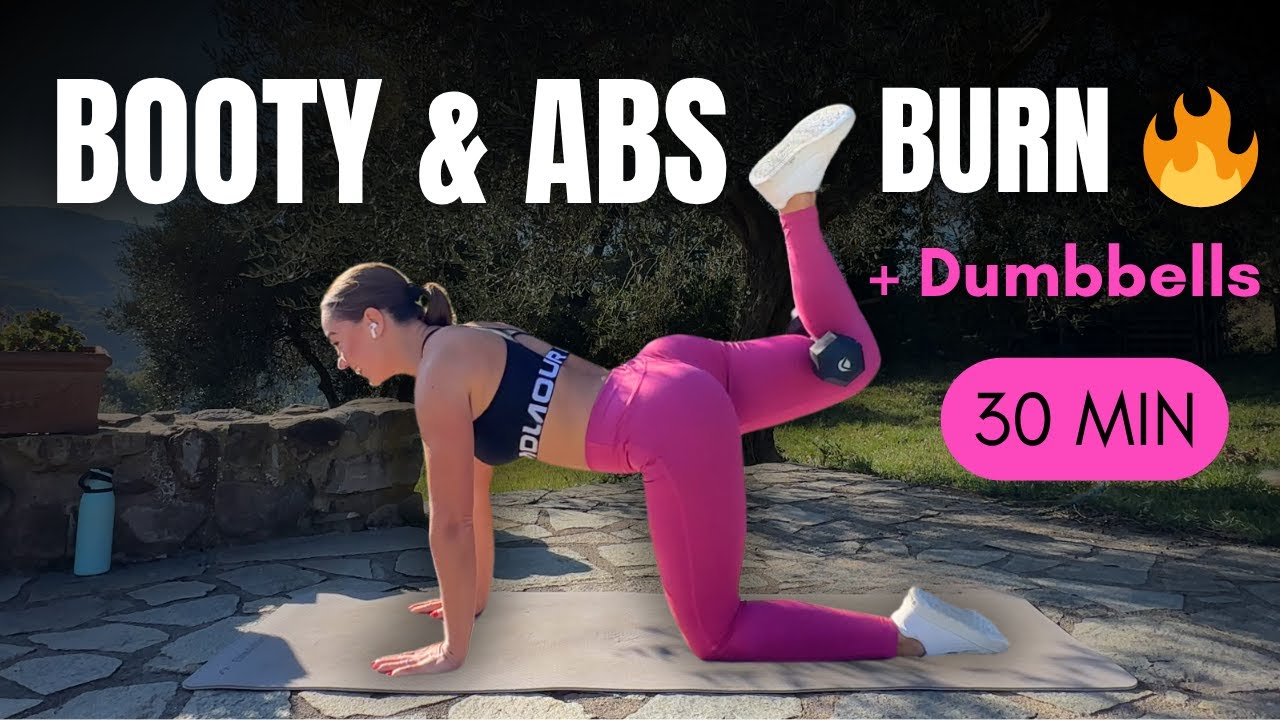 30 Min Dumbbell Glutes & Abs Workout | Build Strength & Tone at Home ...