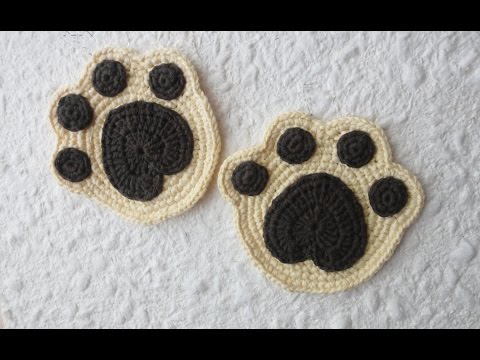 Подставка под чашку ч-2 Crochet paw coaster р-2