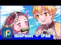 【鬼滅の刃】iPadで善逸と禰豆子ちゃん描いてみた！【音声解説有り】