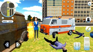 Roof Jumping Ambulance Simulator #5 Rescue Rooftop Stunts! Android gameplay screenshot 1