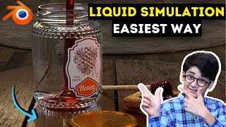 Honey Simulation in Blender | Easy Blender Liquid Simulation | Blender Tutorial in Hindi Urdu