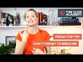 Breathe and relax before you talk on video, Top Tip for vlogging
