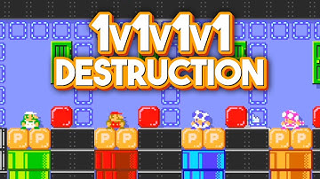 Winning EVERY 4 Lane 1v1v1v1 Level in Super Mario Maker 2 Versus Mode