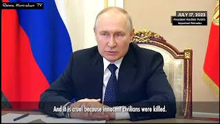 【Breaking】🚨「プーチン大統領:クリミアのケルチ橋に対するウクライナの2度目の攻撃への軍事的対応を宣言」[July 17,2023]
