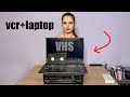 COMBO SET. Gaming laptop and old VCR. how to connect a computer to a VHS player?