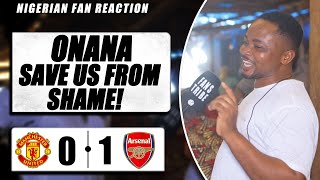 MANCHESTER UNITED 0-1 ARSENAL  ( Isreal - NIGERIAN FAN REACTION) PREMIER LEAGUE  2023-24 HIGHLIGHTS