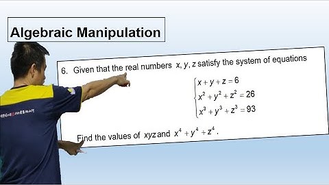 Algebraic Manipulation(Chap 5) Q6