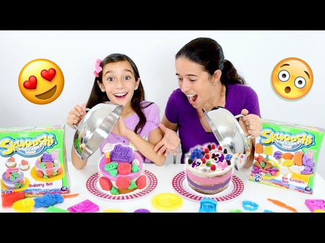 DESAFIO DE COMIDA PLAY-DOH COM 3 CORES DE SLIME