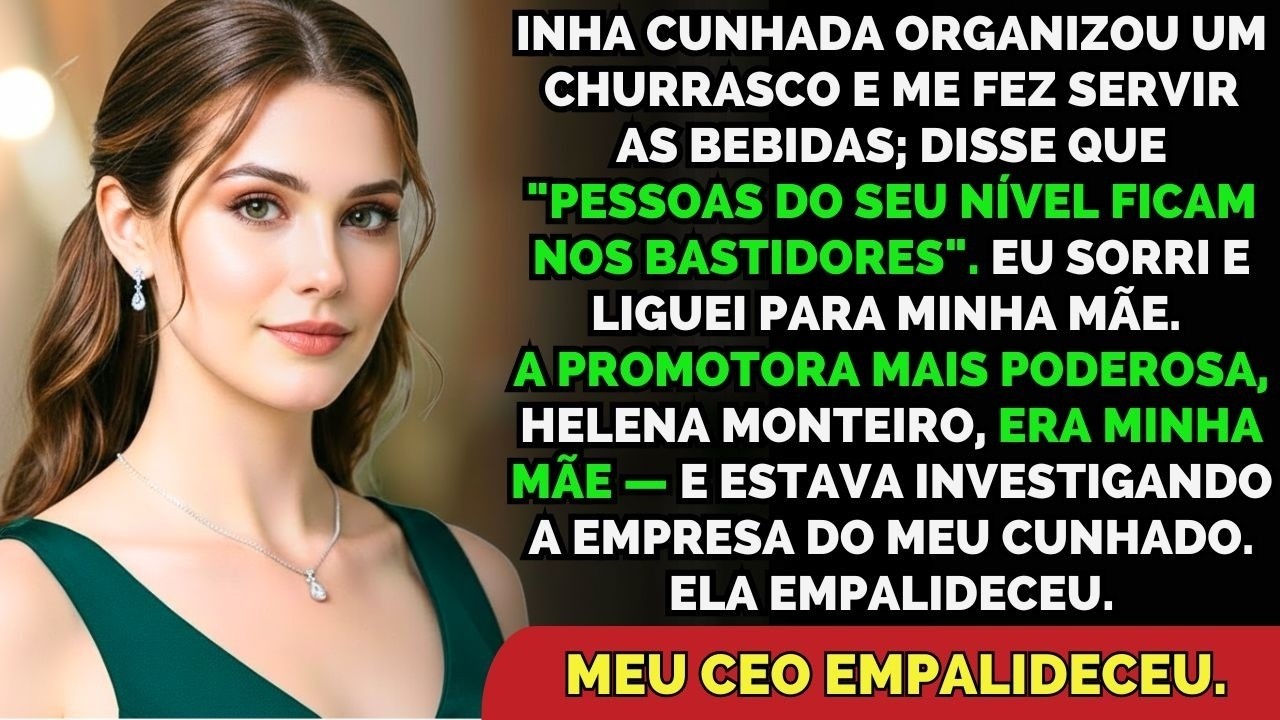 Minha Cunhada Me Colocou Pra Servir No Churrasco...mas Empalideceu Quando Viu Quem É Minha Mãe.