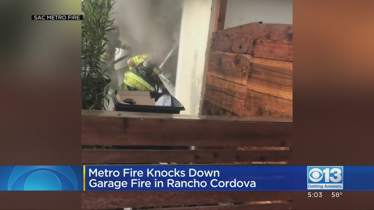 Crews Knock Down Garage Fire In Rancho Cordova - YouTube