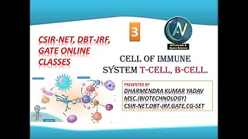 Cell of immune system T-cell, B-cell, CSIR-NET,DBT-JRF,GATE  (online class)