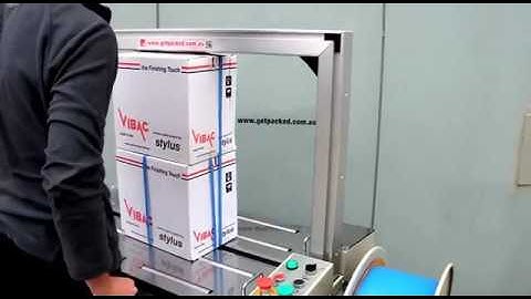 3 GPA101   Automatic Strapping machine using 12mm  blue machine strap