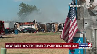 Fire crews extinguish large house fire near Nicoma Park