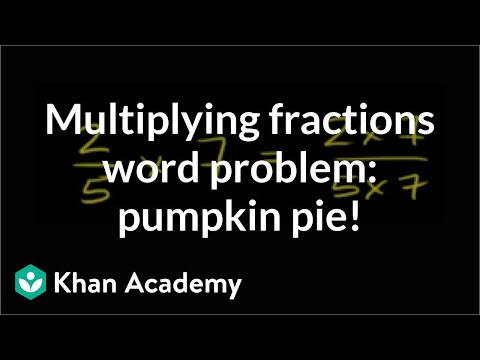 Multiplying fractions word problem: pigging out on pumpkin pie | Pre-Algebra | Khan Academy
