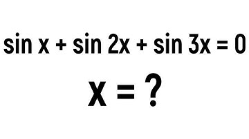 Solve trigonometric equation: sin x + sin 2x + sin 3x = 0. Math Olympiad Algebra Problem.