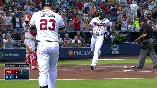 PHI@ATL: Heyward puts Braves on the board with homer