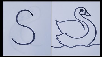 How to draw swan // easy step by step//swan drawing tutorial