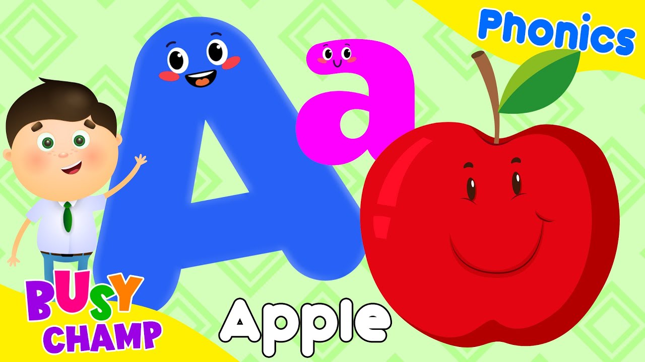 ABC Phonic Song Toddler Learning Video Songs, A for Apple, Nursery