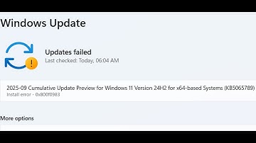 Fix Windows 11 Update KB5065789 Not Installing Install Error 0x800f0983