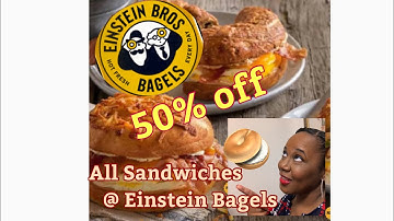 50% off ALL sandwiches @ #EinsteinBagels