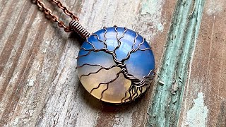 Round Cabochon Wire Wrapped Tree of Life Tutorial