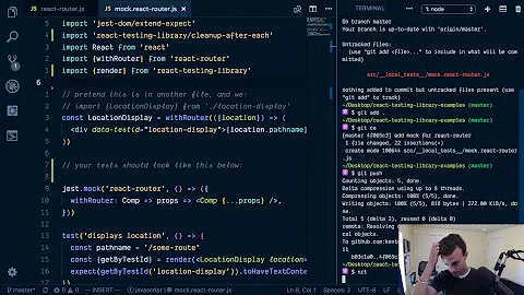 Component Unit Testing (and mocking) with react-testing-library 🐐