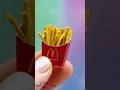 DIY Miniature Realistic Things, #McDonalds Fries Pack with #Chips ,Mini Drinking Bottle