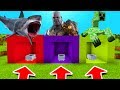Minecraft PE : DO NOT CHOOSE THE WRONG MINECART! (Shark, Thanos & Mutant Creeper)