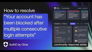 Troubleshooting 'Your account has been blocked...' Error -- Auth0 Support by OktaDev 275 views 3 months ago 3 minutes, 12 seconds