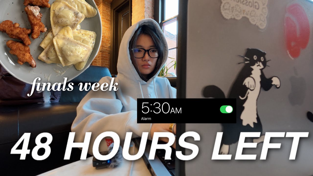 48 HOUR EXAM VLOG | realistic college finals week study vlog