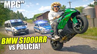 PRZEZ DZIEJUSIA ŚCIGA MNIE POLICJA!😱MOTOCYKL vs POLICJA!🤬 UCIECZKA po KOLONI! #MPG [#565] FS22 screenshot 1