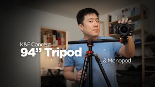 K&F Concept 94" Camera Tripod & Monopod - Unboxing and Testing