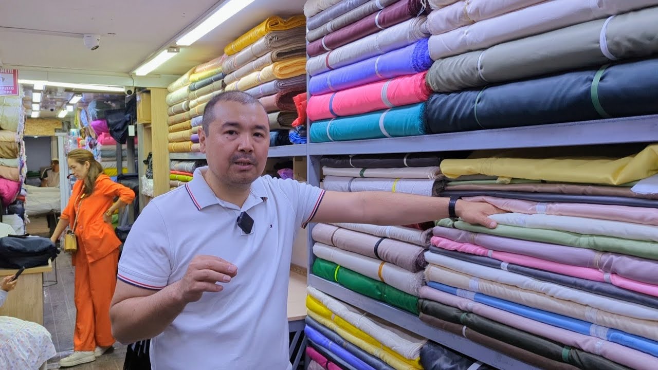 Ткани и текстиль Оптом из Киргизии. Закупщик тканей из Самого большого рынка Мадина.