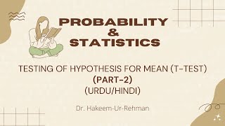 One-Sample t-Test Explained | Small Sample Mean Testing (σ Unknown) with Worked Example