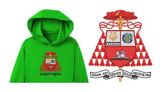 Coat of arms of Cardinal Embroidery logo for Hoodie.