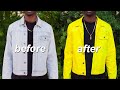 How to dye a jean jacket yellow