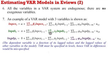 (EViews10):Estimate VAR Models(1) #var #vecm #Johansen #normality #serialcorrelation