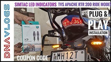 2021 BS6 TVS APACHE RTR 200 4V MODS | Simtac LED INDICATORS Plug & Play DIY Install | DNA VLOGS