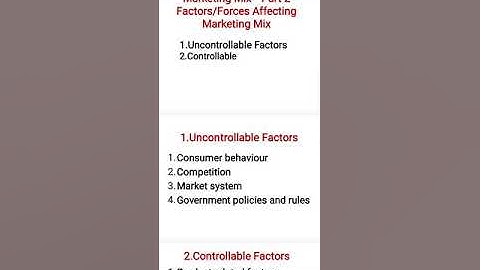 B.Com-II,factors affecting marketing mix