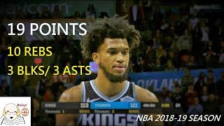 Marvin Bagley III 19 PTS\/ 13 REB\/ 3 BLK Full Highlights | Kings vs Thunder 2019.2.23 NBA Season